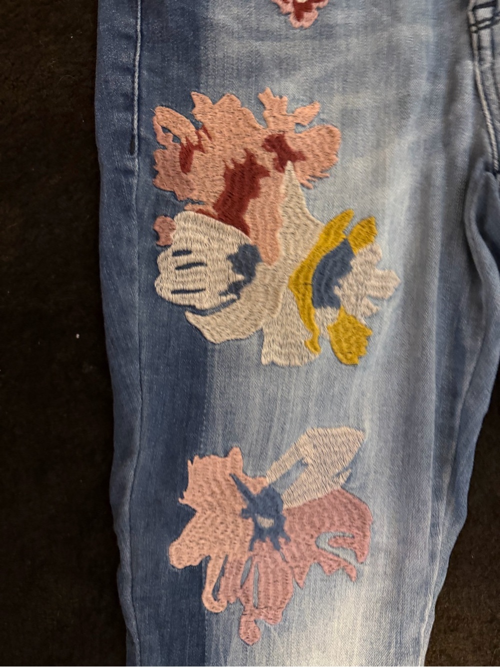 Y2K Embroidered BOHO Skinny Jeans - 26